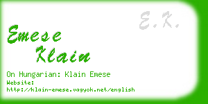 emese klain business card
